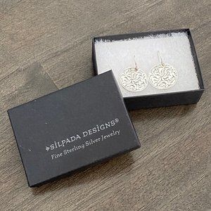 Silpada Sterling Silver Salta Escape Cut Out Circular Drop Earrings